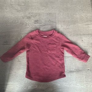 Cat and jack 18 month burgundy thermal pocket tee